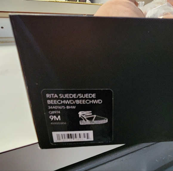 NWT COACH Rita Beechwood Suede Tan Espadrille Lace Up Closed Toe Sandals Size 9M - Picture 4 of 5